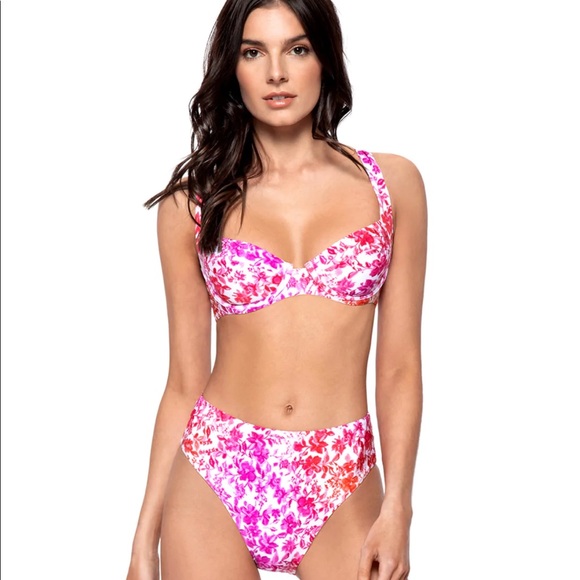 PQ Swim Azalea Perla Halter Top and Full Bottom - Picture 1 of 10